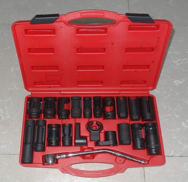 Galvučių ir vartomo rakto rinkinys lambda zondui 21 vnt. (SS021)