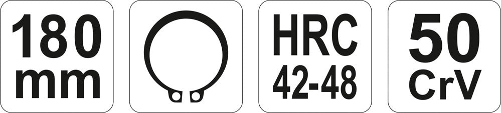 Replės žiedams skečiamos tiesios | 180 mm (YT-2136)