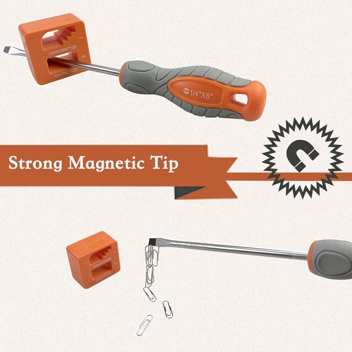 Atsuktuvų rinkinys | magnetinimo įrankis / L tipo atsuktuvai | plokšti SL / kryžminiai | 11 vnt. (SK5011)