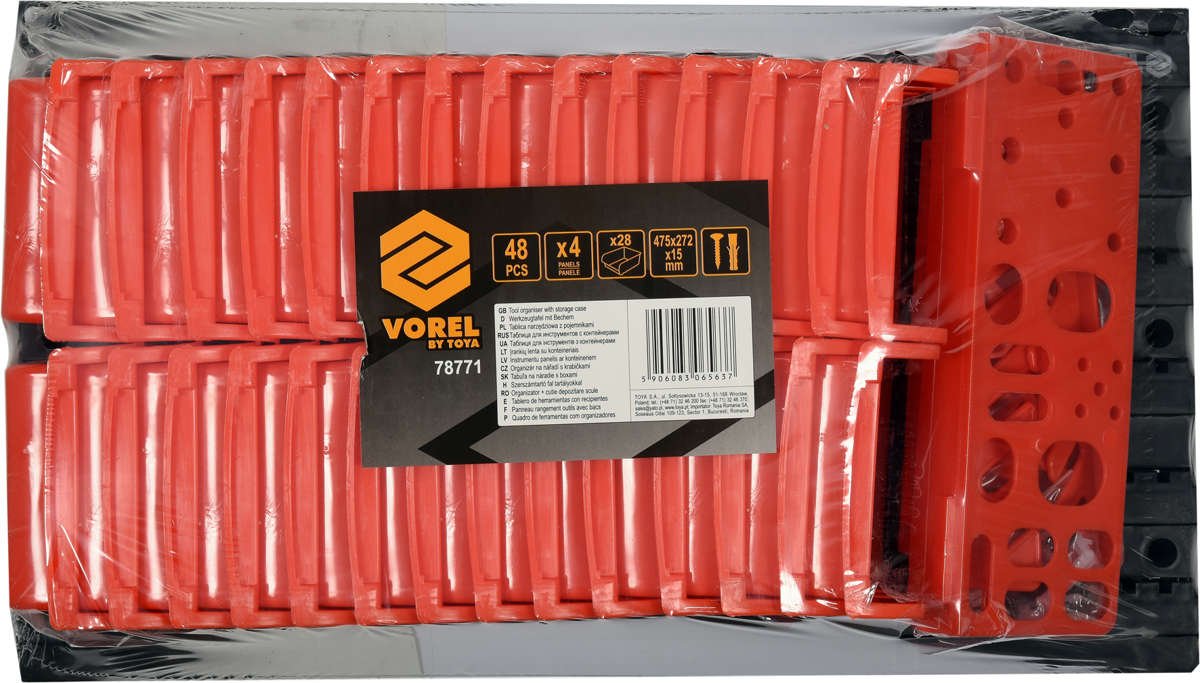 Stendas su dėžutėmis ir laikikliais | 48 dalių rinkinys (78771)