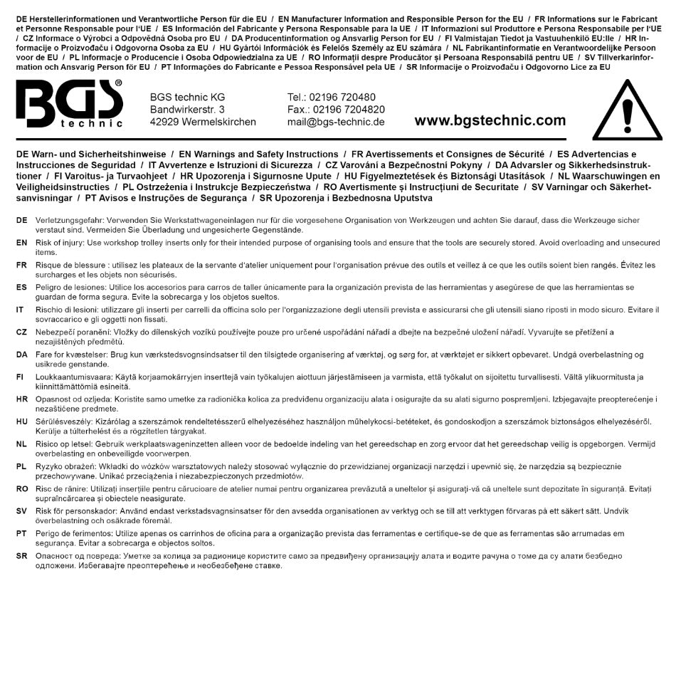 Įrankių dėklas 1/3, tuščias | nuo BGS 4097 (4097-1)