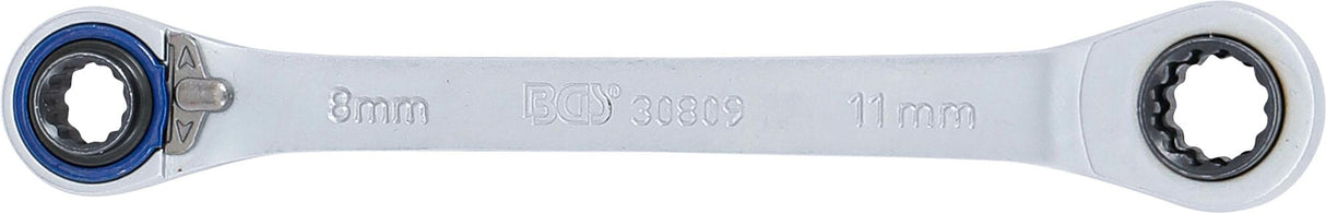 Reversinis terkšlinis raktas 4 viename | 8x9 / 10x11 mm (30809)