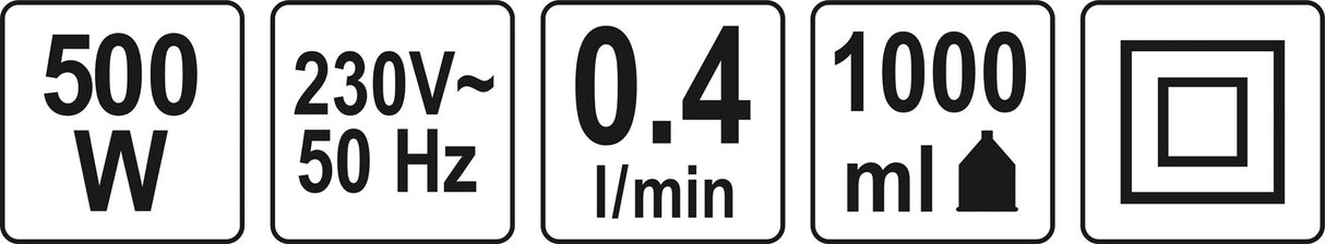 Dažymo pistoletas elektrinis | sienoms ir luboms | 500 W (YT-82550)