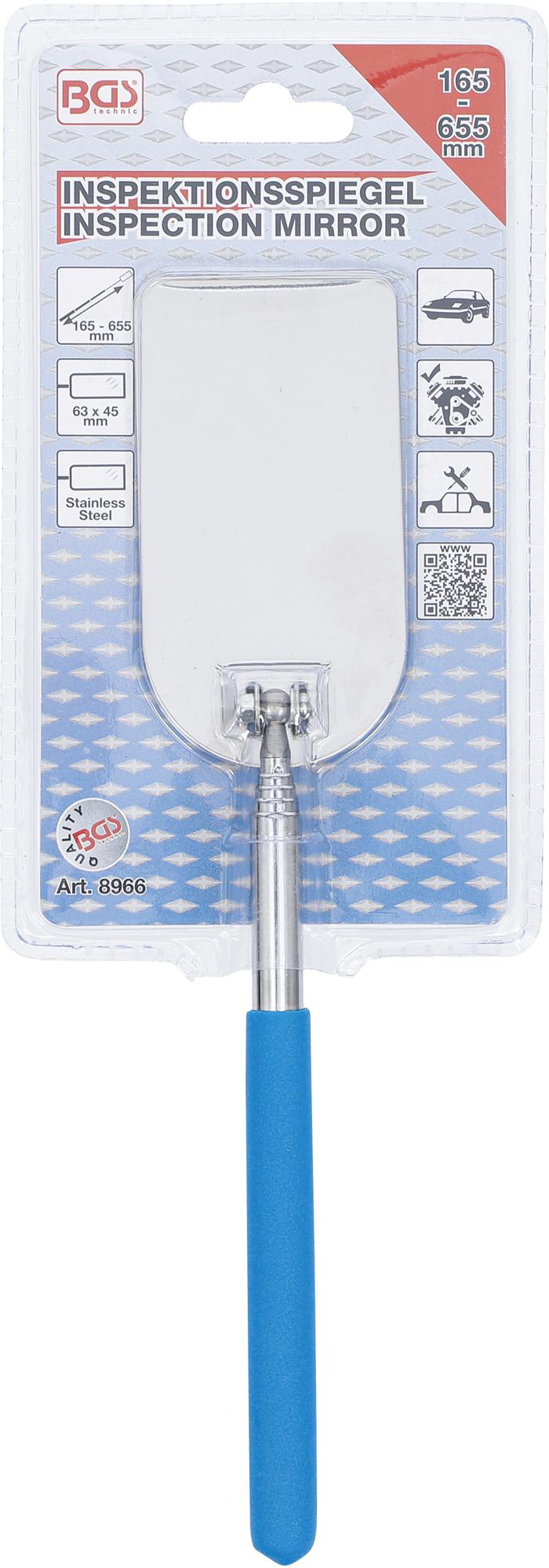 Teleskopinis apžiūrėjimo veidrodis | 63 x 45 mm (8966)