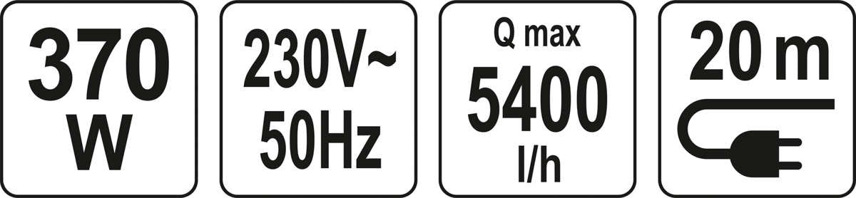 Panardinamasis giluminis siurblys | 370W (YT-85300)