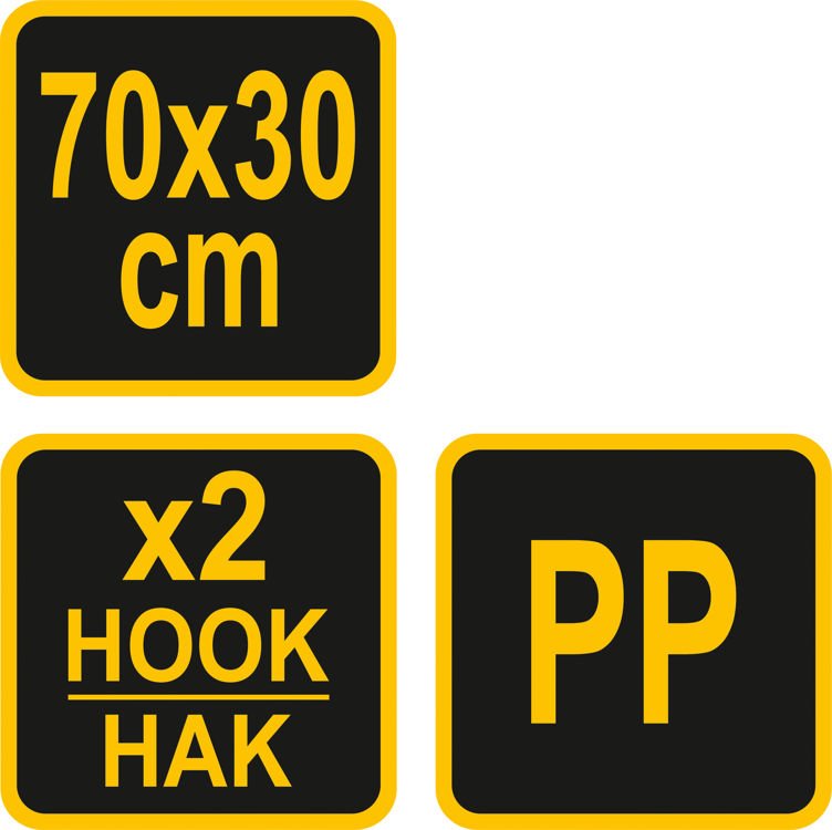 Tinklas bagažinei | su kabliais | 30 cm x 70 cm (82260)