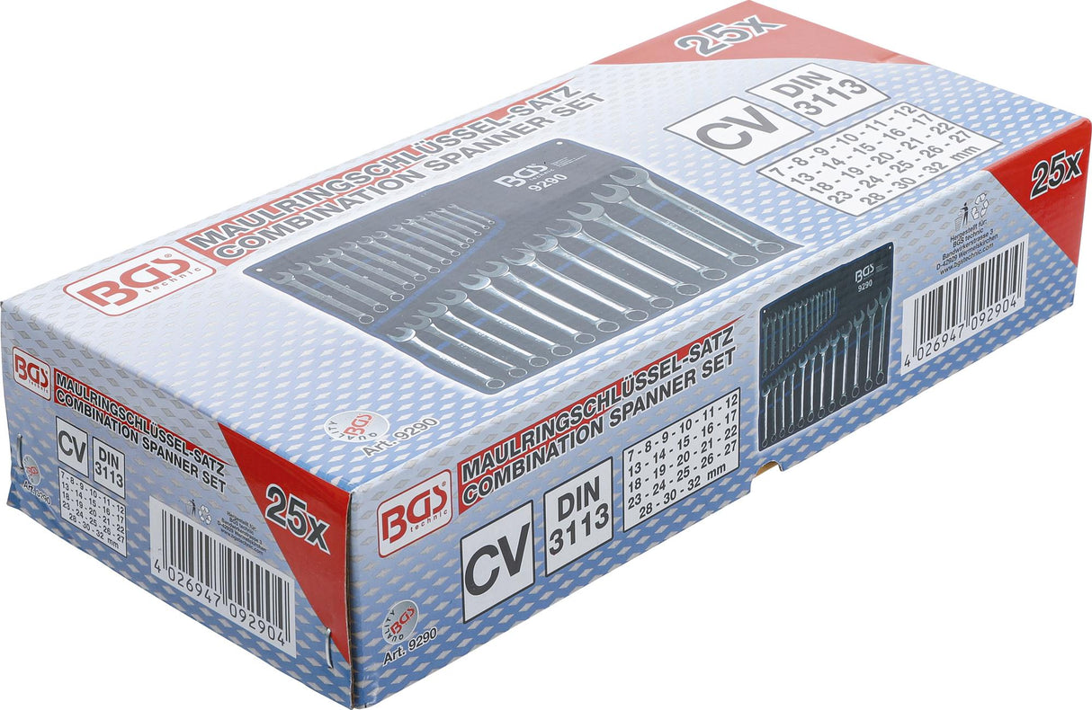 Kombinuotų raktų rinkinys | 6 - 32 mm | 25 vnt. (9290)