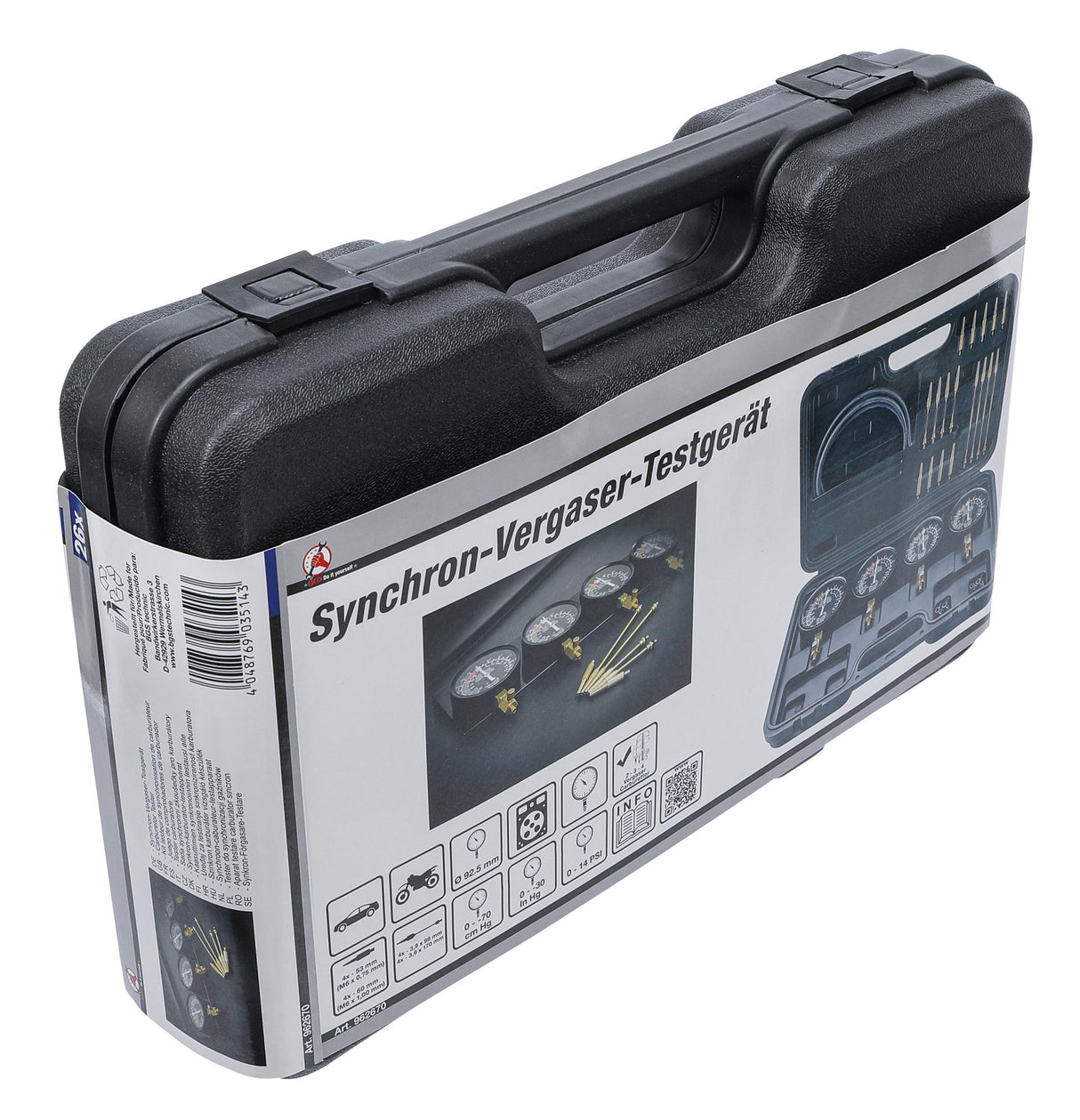 Karbiuratoriaus testeris | su 4 manometrais | 26 vnt. (962670)