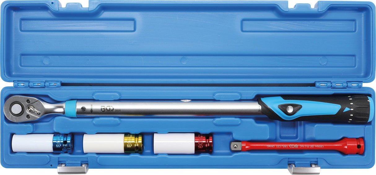 Sukimo momento veržliarakčio rinkinys | dinamometras | 12.5 mm (1/2") | 40 - 200 Nm (2818)