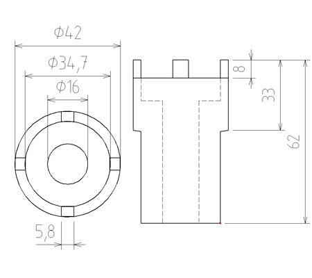 Specializuotų dantytų galvučių rinkinys | 5 vnt. (67220)