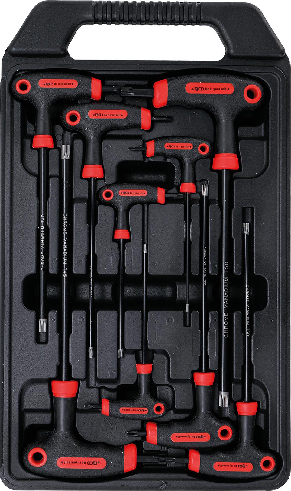 T-rankenėlių atsuktuvų rinkinys | T-Star su skyle (Torx) | T10-T50 | 9 vnt. (7880)