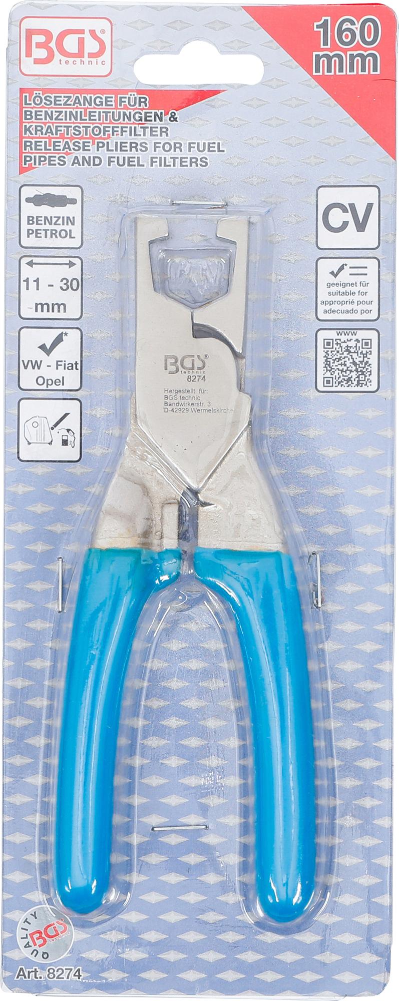 Atlaisvinimo replės kuro žarnoms ir kuro filtrams | VW, Fiat, Opel ir kt.. (8274)