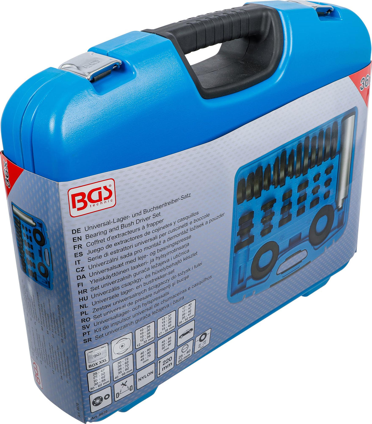 Guolių presavimo / dreifo rinkinys | Nailonas | 36 vnt. (8670)