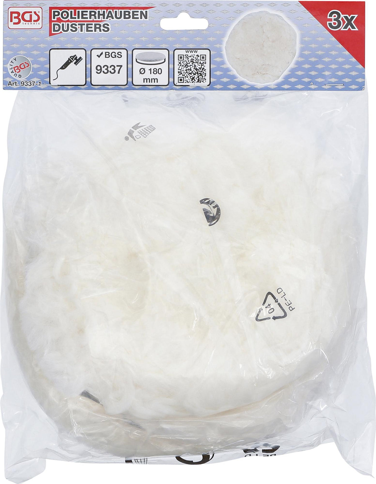 Poliravimo padai | Ø 180 mm | 3 vnt. | BGS 9337 (9337-1)