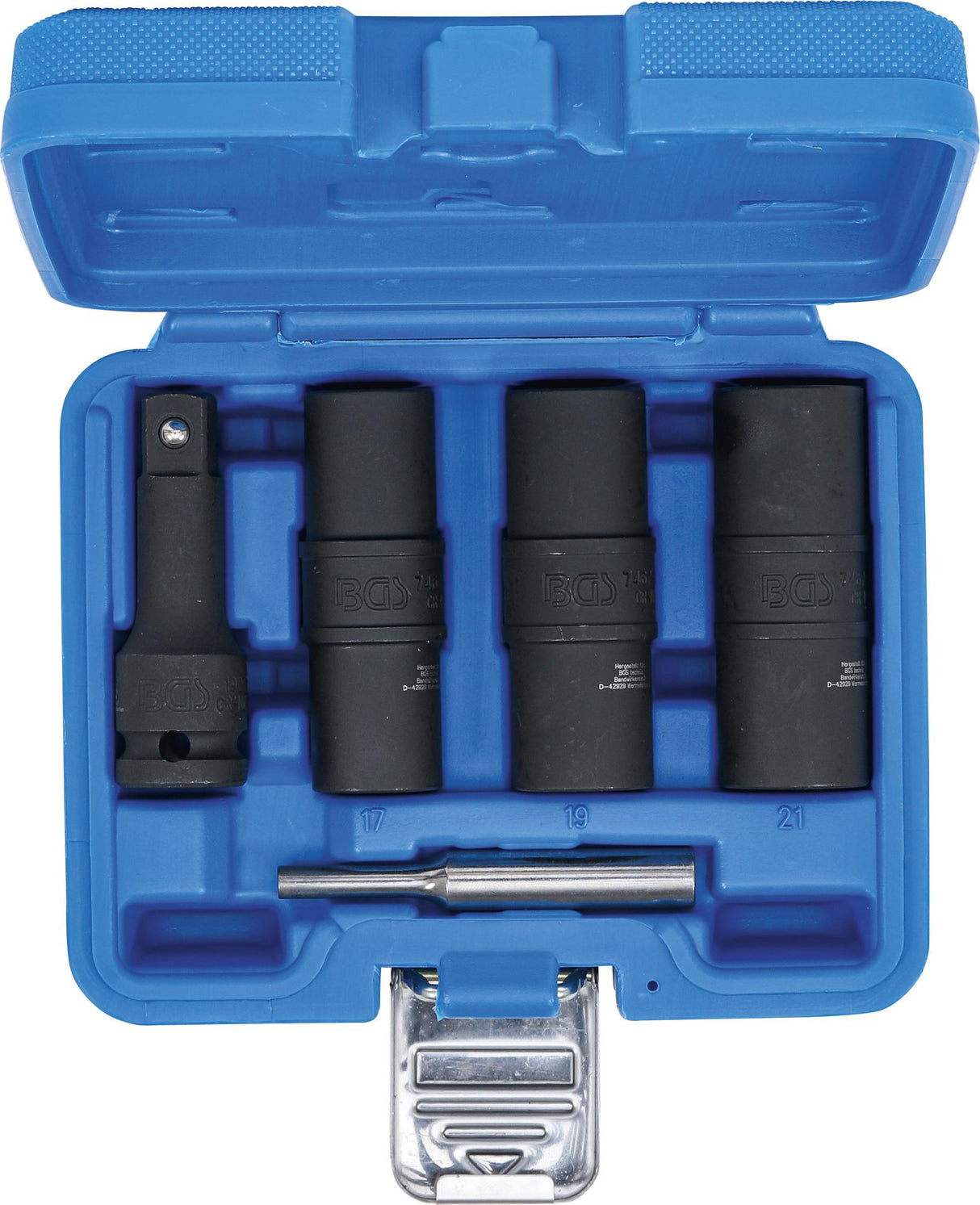 Specialus smūginių dvipusių galvučių rinkinys / sraigtiniai ištraukikliai ir ilgintuvas | 12,5 mm (1/2") | 17-19-21 mm | 3 vnt. (7467)
