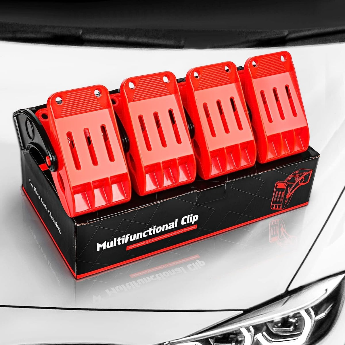 Automobilinių kilimėlių užspaustukai | Heavy Duty ABS+stainless steel | 4 vnt. (MC4S)