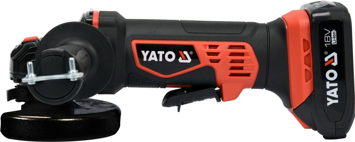 Akumuliatorinis kampinis šlifuoklis 18V, 125 mm, 2,0AH, krovimas 60 min (YT-82826)