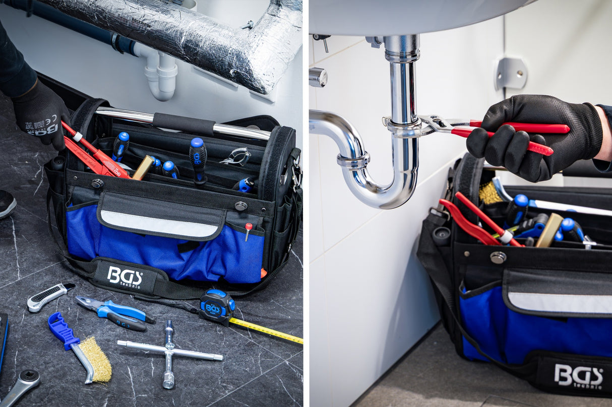 Santechniko įrankių rinkinys patogiame krepšyje | 101 vnt (3349)
