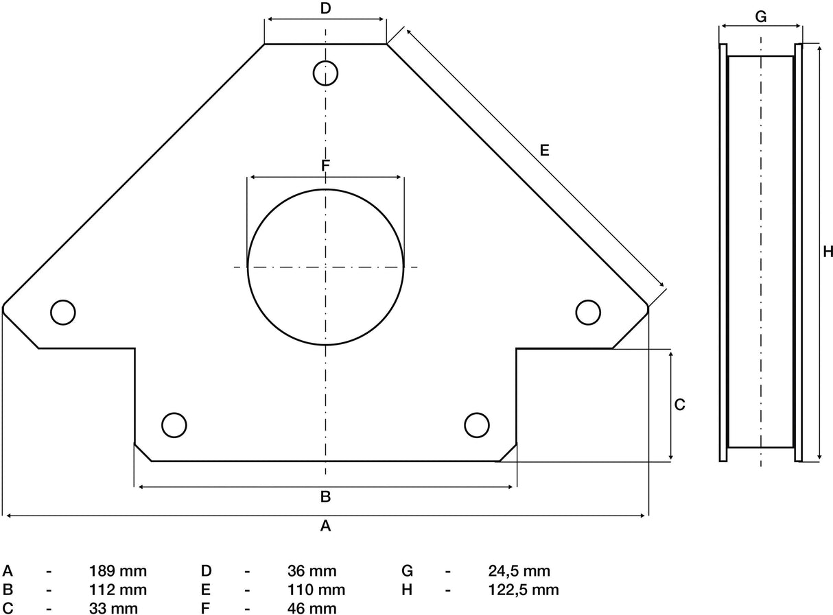 Magnetinis laikiklis suvirinimo darbams | su skyle | 32 kg (3009)