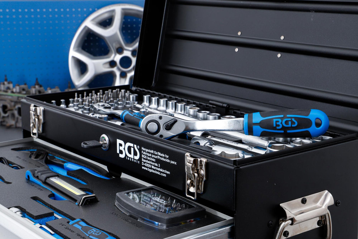 Įrankių rinkinys su metaline dėže | VDE | 3 stalčiai | 147 įrankiai (3350)