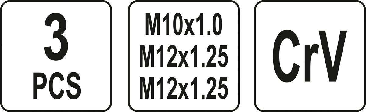 Plėtiklių/valiklių rinkinys kaitinimo žvakių lizdams | 3 vnt. (YT-05341)