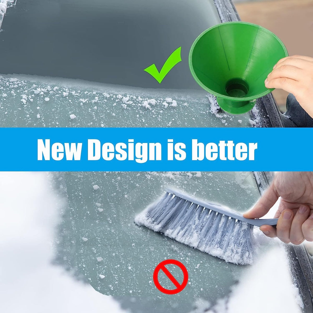 Apskritas sniego grandiklis stiklui ir piltuvas | magic | 4 vnt. (SF4S)