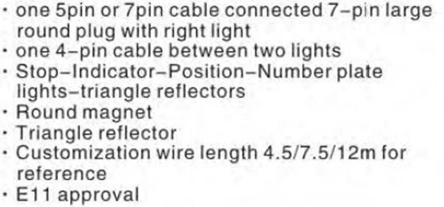 Priekabos lempos su trikampiais atšvaitais | magnetinės | su kištuku | 2 vnt. (MTL101C)