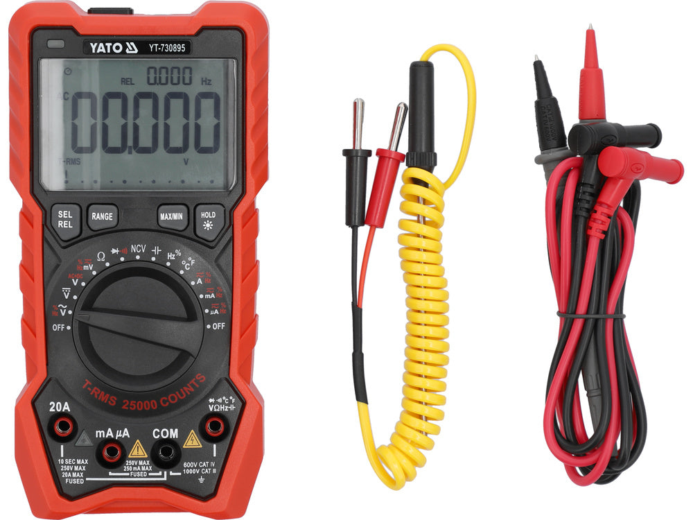 Daugiafunkcinis skaitmeninis testeris | TRUE RMS AC+DC LCD 25000 (YT-730895)