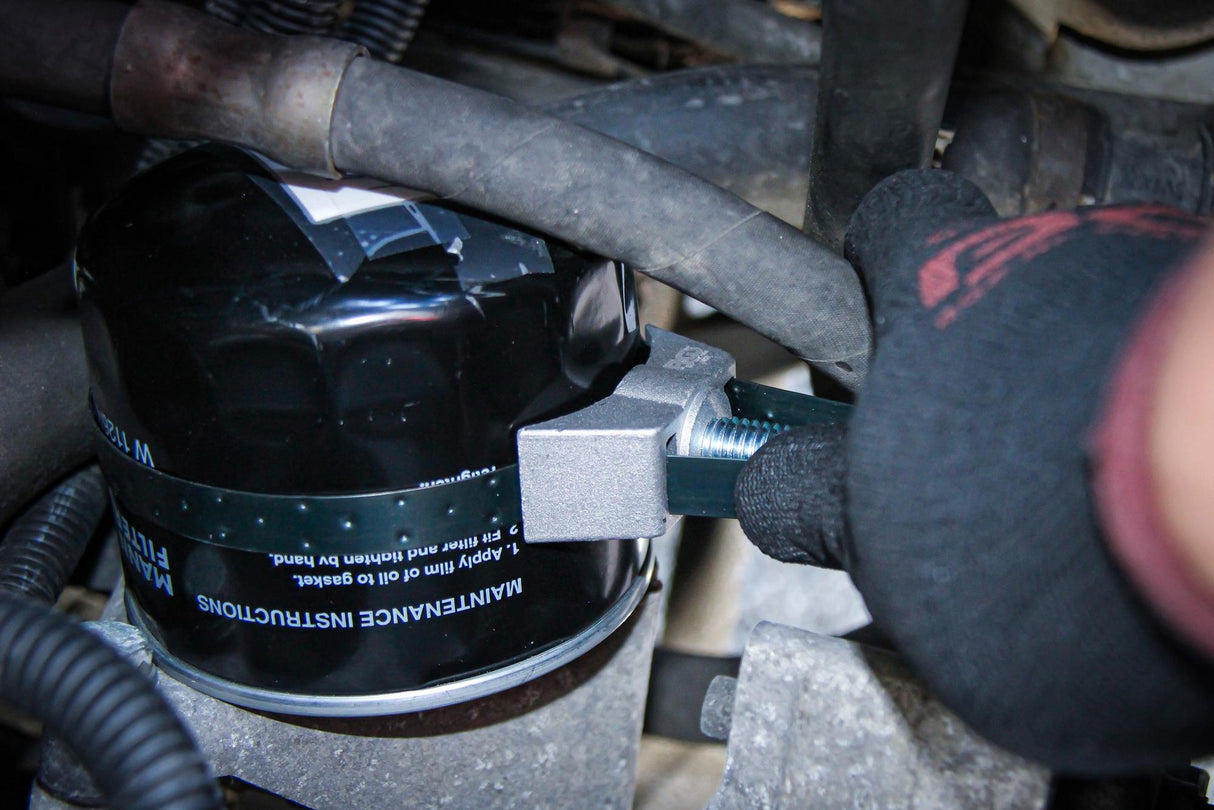 Tepalo filtro raktas juostinis | spyruoklinė plieninė juosta | lietas aliuminis | Ø maks. 155 mm (1027)