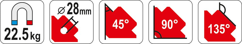 Magnetas suvirinimo kampui | 102x155x17 mm (YT-0864)