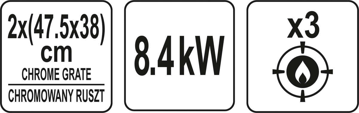 Lauko kepsninė / grilis 2 viename | anglis / dujos | 8,6KW (99649)