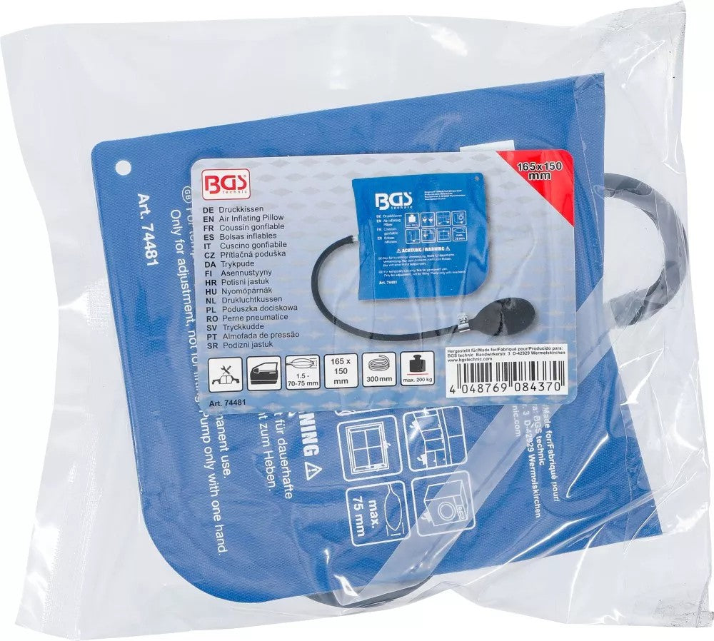 Oru pripučiama pagalvė | su rankiniu siurbliu | Kvadratas | 165 x 150 mm | 200 kg (74481B)