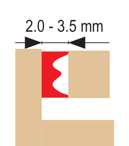 Lipni sandarinimo juosta langams, durims 150m, E-profilis, balta (76755)