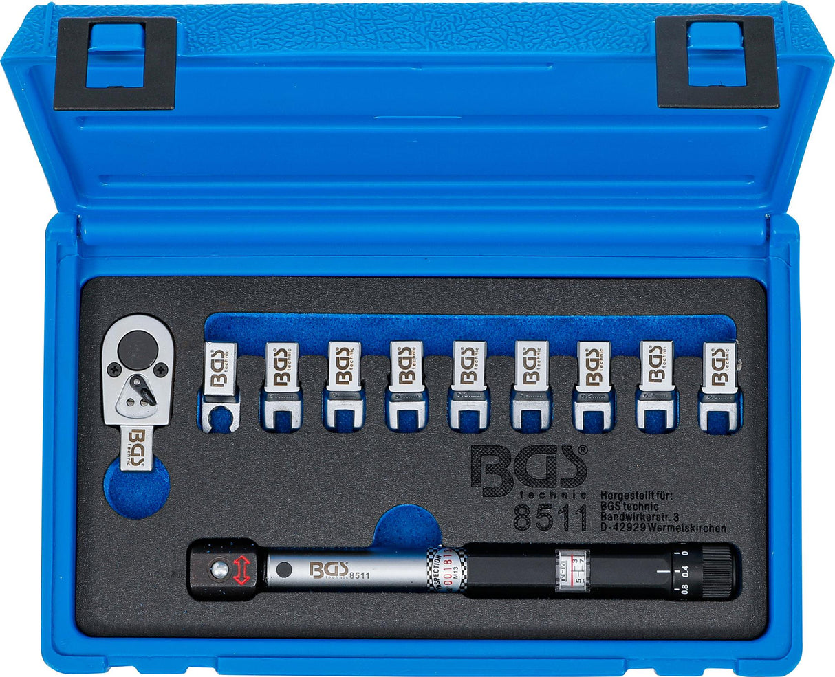 Dinamometrinis raktas stipinams | keičiamos galvos | 3 - 15 Nm (8511)