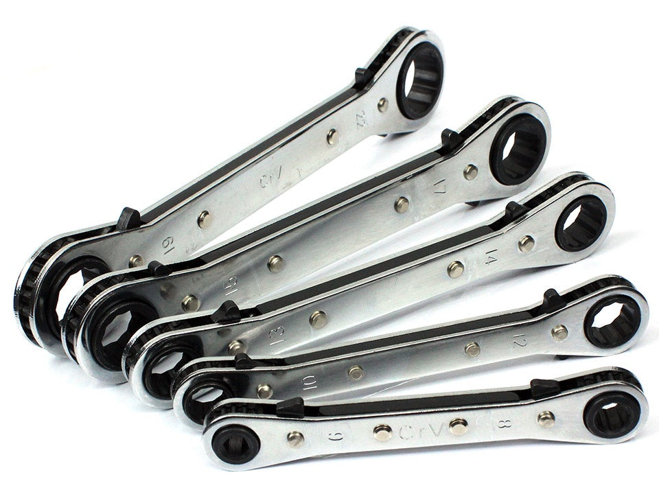 Terkšlinių dvipusių raktų rinkinys | 6x8-19x22 mm | 5 vnt. (1450V)