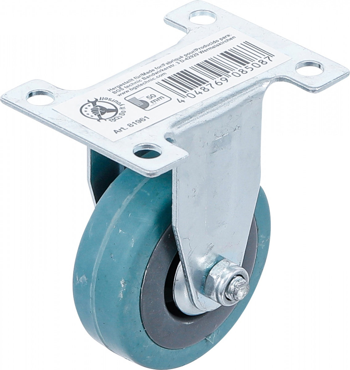 Фиксированное колесо | резина | с монтажной пластиной | Ø 50 mm