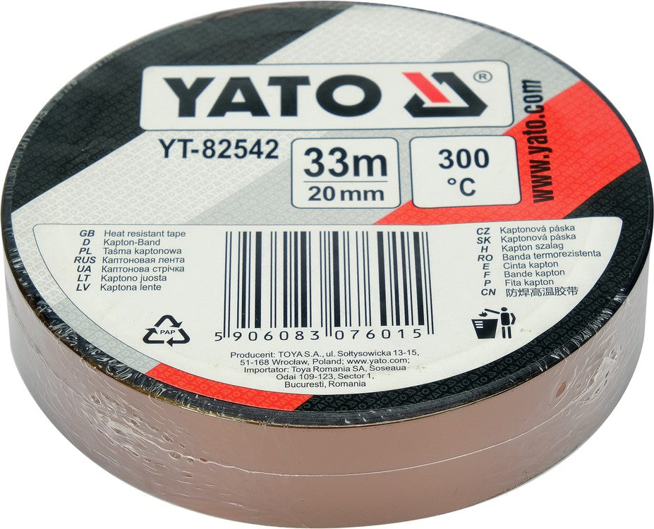 Kaptono izoliacinė juosta | atspari karščiui | 20 mm x 33 m (YT-82542)