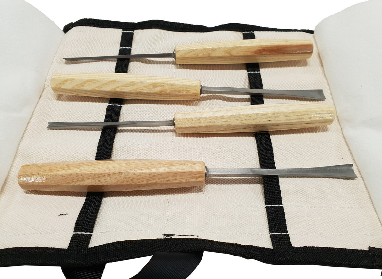 Kaltų medžiui / drožinėjimui rinkinys | 60 Cr-V | 4 vnt. (W4C)