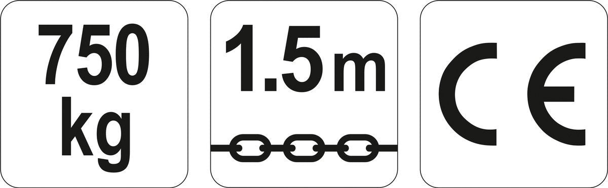 Grandininė gervė su svertu | 1,5 m | 0,75 t (YT-58962)