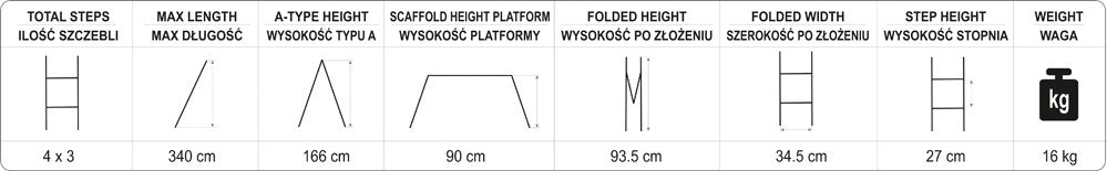 Kopėčios/platforma universalios (17704)