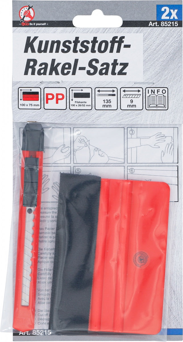 Plastikinė mentelė | su veltinio kraštu | 2 vnt. (85215)