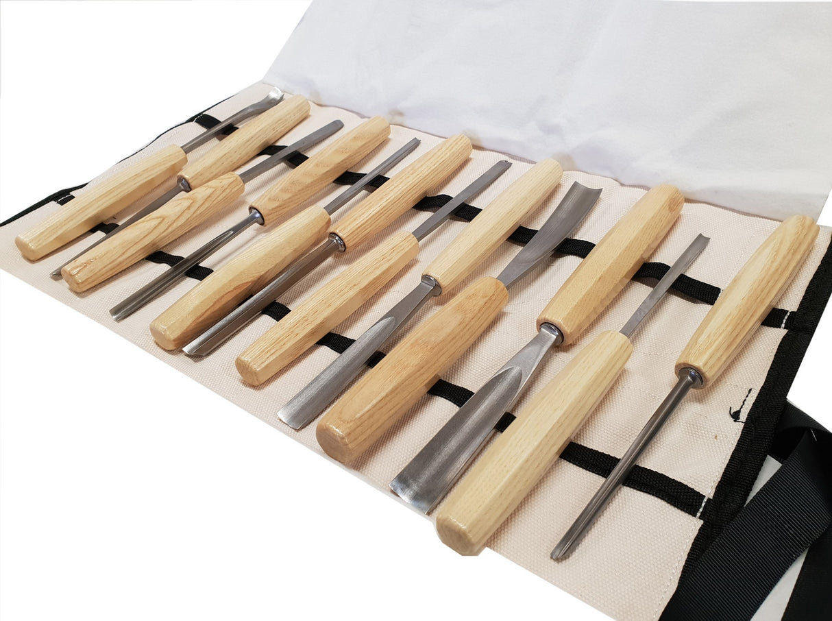 Kaltų medžiui / drožinėjimui rinkinys | 60 Cr-V | 12 vnt. (W12C)