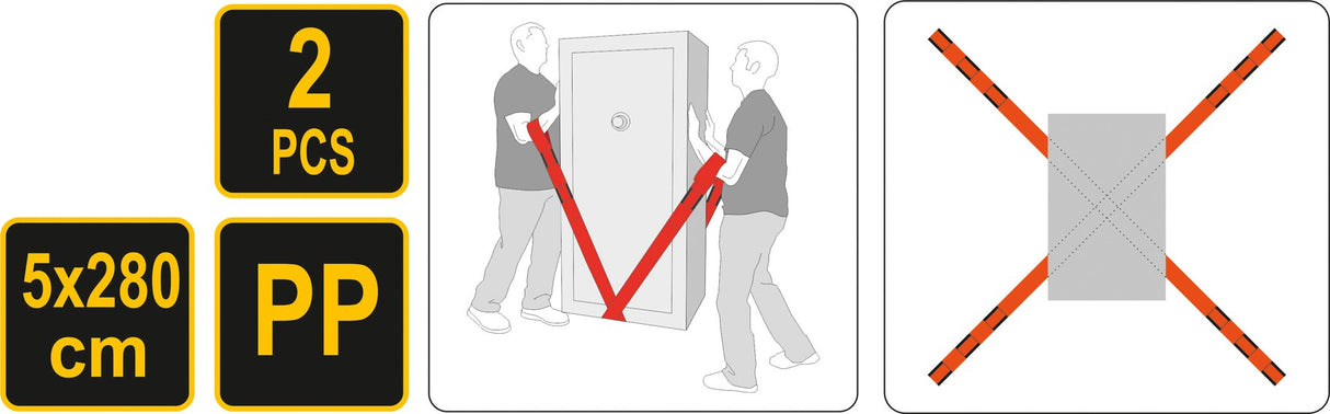 Baldų nešimo diržai | 5X280 cm | 2 vnt. (74724)