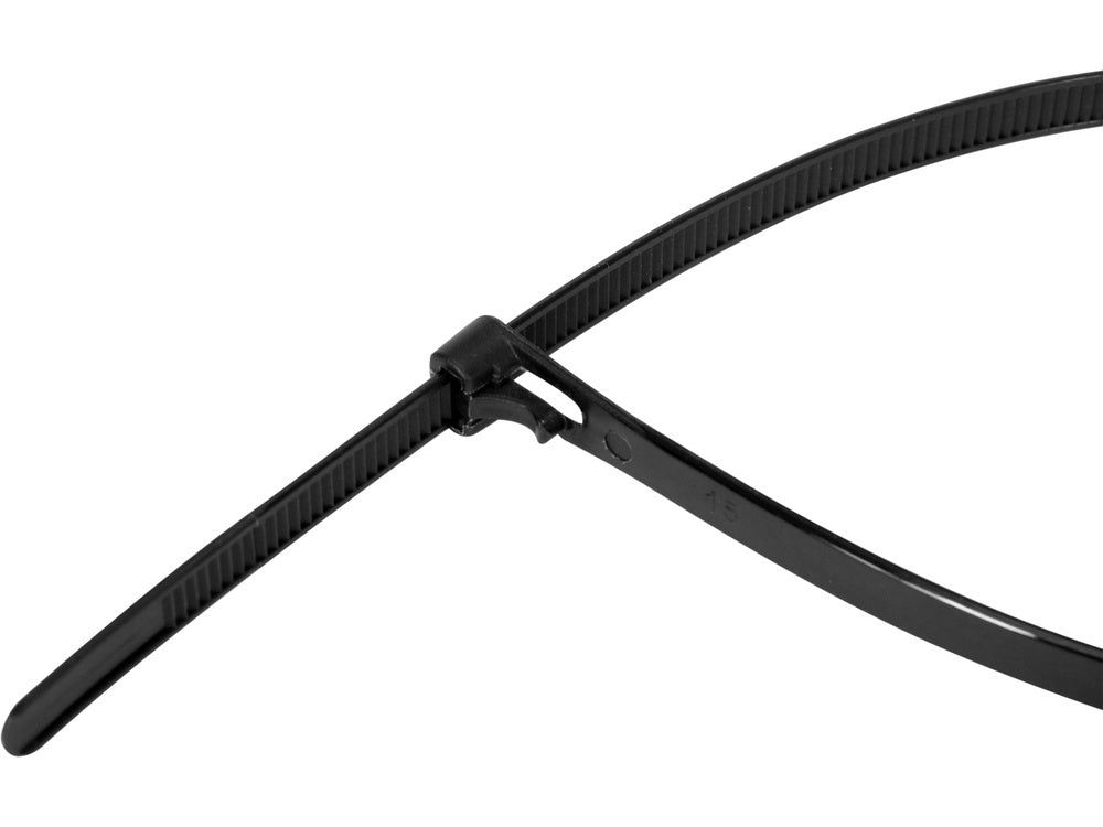 RELEASABLE CAB TIES 7,6X400MM 50PCS BLAC (YT-70677)