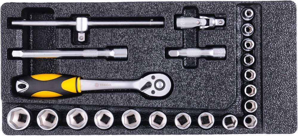 Įrankių spintelė | 177 įrankiai | 6 stalčiai (58540)