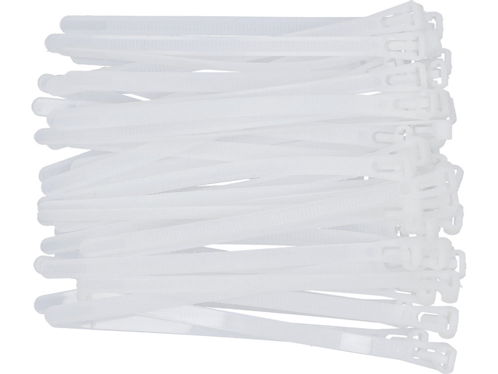 Suveržimo dirželiai balti | 7,6X150 mm | 50 vnt (YT-70662)