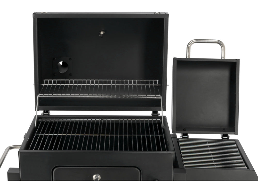 Medžio anglių kepsninė su rūkykla | DELUXE (99925)