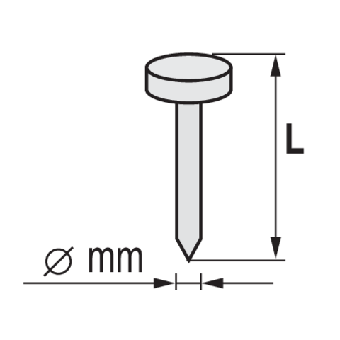 Vinys būgniniam viniamūšiui | cinkuoti | 80X2,8 mm | 3000 vnt. (72021)