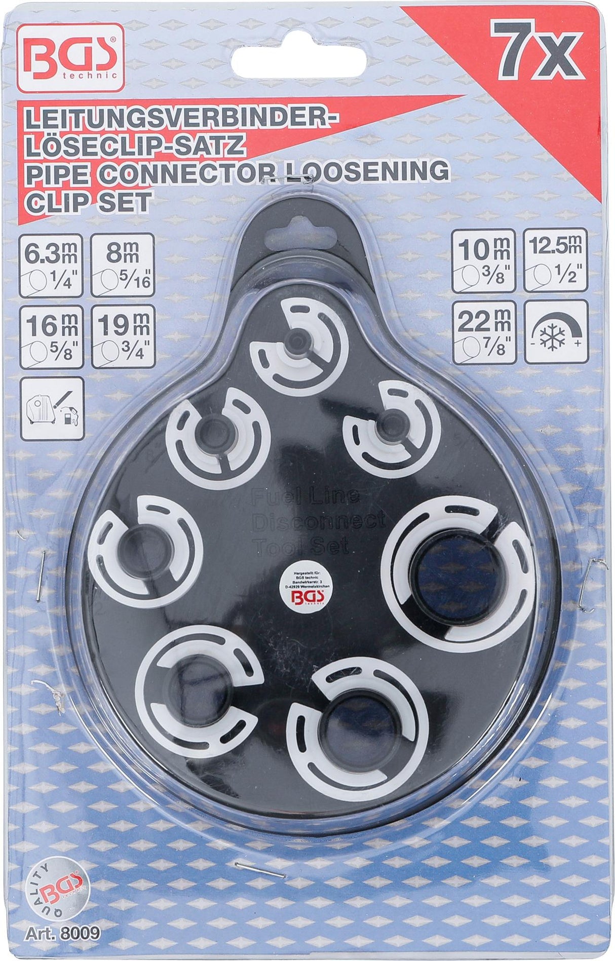 Rinkinys kondicionieriaus šlangelėms atjungti | 7 vnt. (8009)