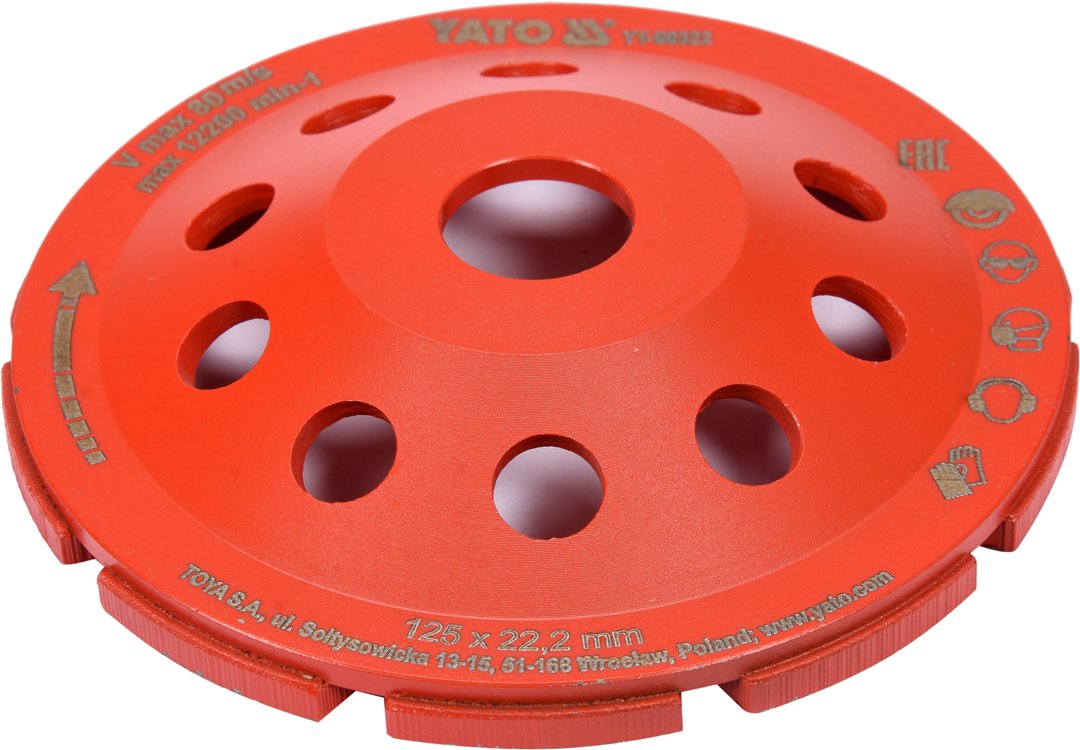 Deimantinis šlifavimo diskas | lėkštės tipo | M14x125 mm (YT-60322)